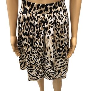 White House Black Market Animal Print Skirt size 14